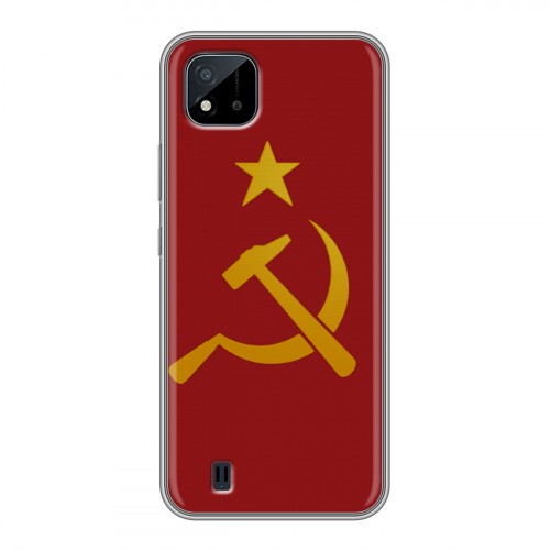 Дизайнерский силиконовый с усиленными углами чехол для Realme C20 Флаг СССР