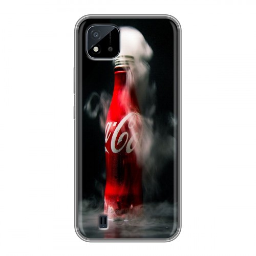 Дизайнерский силиконовый чехол для Realme C20 Coca-cola