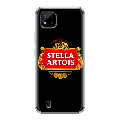 Дизайнерский силиконовый с усиленными углами чехол для Realme C20 Stella Artois