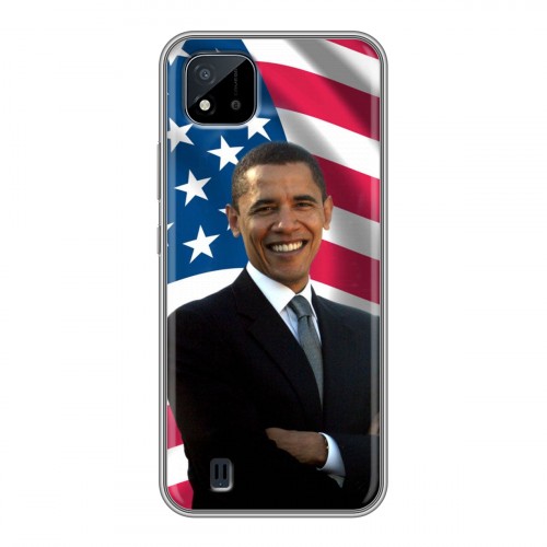 Дизайнерский силиконовый чехол для Realme C20 Барак Обама