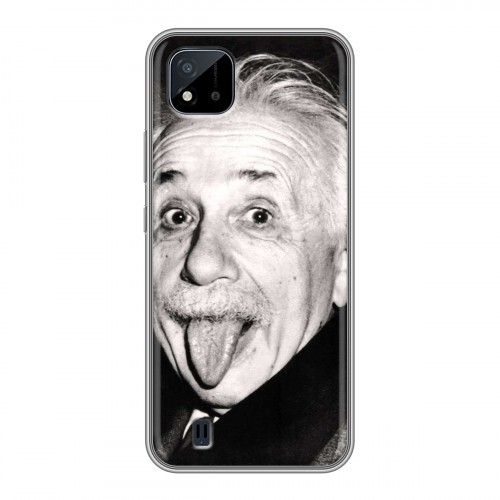 Дизайнерский силиконовый чехол для Realme C20 Альберт Эйнштейн