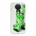 Дизайнерский силиконовый с усиленными углами чехол для Nokia G20 Minecraft