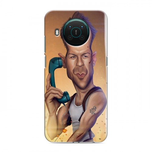 Дизайнерский пластиковый чехол для Nokia X10 Bruce willis