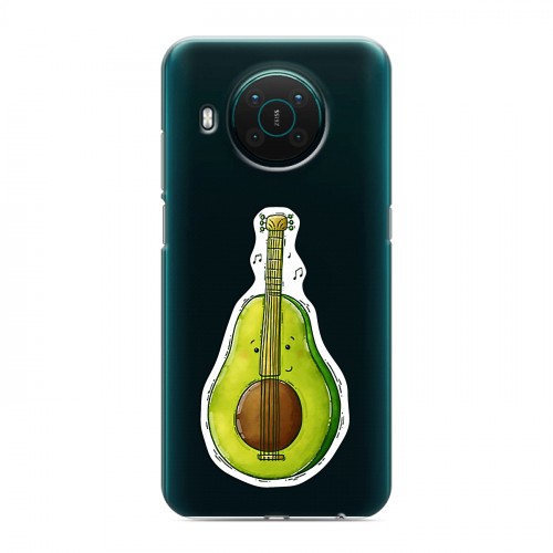Полупрозрачный дизайнерский пластиковый чехол для Nokia X10 Авокадо