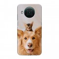 Дизайнерский пластиковый чехол для Nokia X10 Собака и котенок