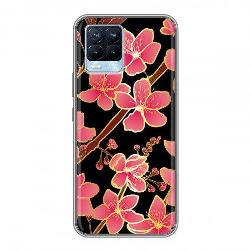 Дизайнерский пластиковый чехол для Realme 8 Люксовые цветы