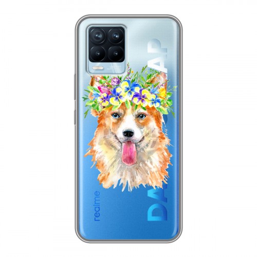 Полупрозрачный дизайнерский пластиковый чехол для Realme 8 Прозрачные собаки