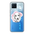 Полупрозрачный дизайнерский пластиковый чехол для Realme 8 Прозрачные щенки