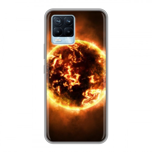 Дизайнерский силиконовый чехол для Realme 8 Солнце