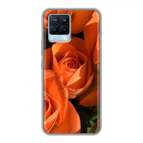 Дизайнерский силиконовый чехол для Realme 8 Розы
