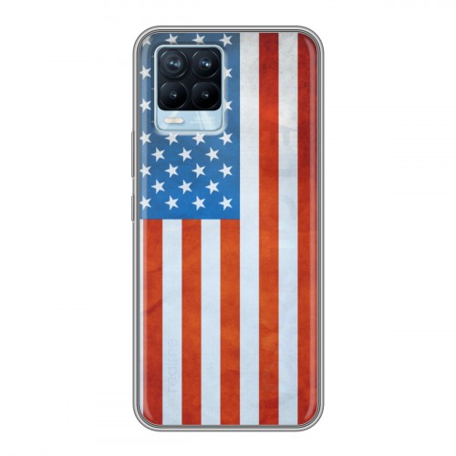 Дизайнерский пластиковый чехол для Realme 8 Флаг США