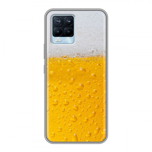 Дизайнерский пластиковый чехол для Realme 8 Пузырьки пива