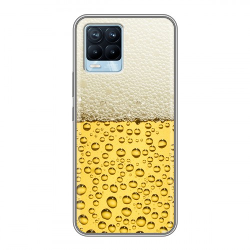 Дизайнерский силиконовый чехол для Realme 8 Пузырьки пива