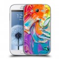 Дизайнерский пластиковый чехол для Samsung Galaxy Grand Мазки краски