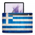 Дизайнерский силиконовый чехол для Samsung Galaxy Tab S7 FE флаг греции