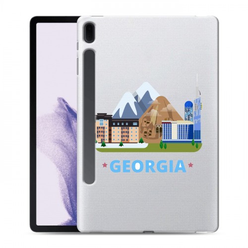 Дизайнерский силиконовый чехол для Samsung Galaxy Tab S7 FE Грузия