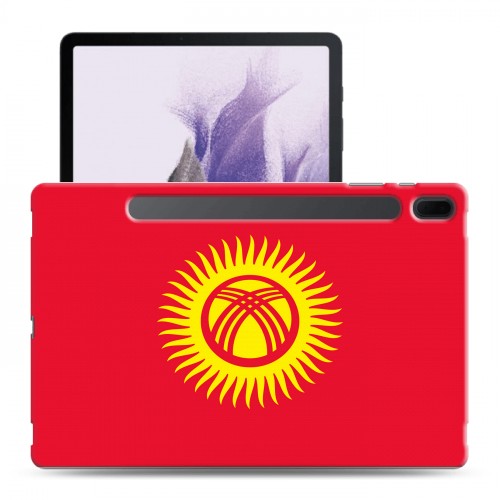 Дизайнерский силиконовый чехол для Samsung Galaxy Tab S7 FE флаг Киргизии