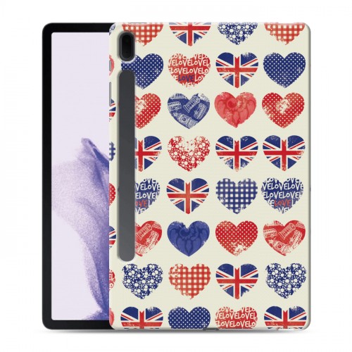 Дизайнерский силиконовый чехол для Samsung Galaxy Tab S7 FE British love