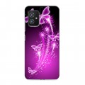 Дизайнерский силиконовый чехол для ASUS ZenFone 8 Бабочки фиолетовые
