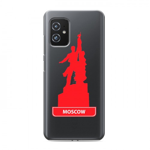 Полупрозрачный дизайнерский пластиковый чехол для ASUS ZenFone 8 Прозрачные города России