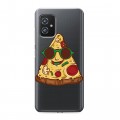 Полупрозрачный дизайнерский пластиковый чехол для ASUS ZenFone 8 Прозрачная Пицца