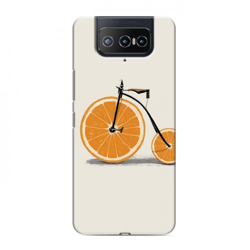 Дизайнерский силиконовый чехол для ASUS ZenFone 8 Flip Апельсины