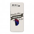 Дизайнерский силиконовый чехол для ASUS ROG Phone 5 новогодний принт