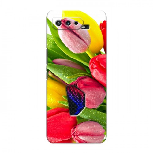 Дизайнерский силиконовый чехол для ASUS ROG Phone 5 Тюльпаны