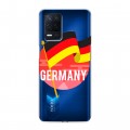 Полупрозрачный дизайнерский силиконовый с усиленными углами чехол для Realme Narzo 30 5G Флаг Германии