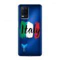 Полупрозрачный дизайнерский силиконовый с усиленными углами чехол для Realme Narzo 30 5G Флаг Италии