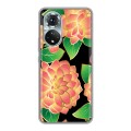 Дизайнерский силиконовый с усиленными углами чехол для Huawei Honor 50 Люксовые цветы