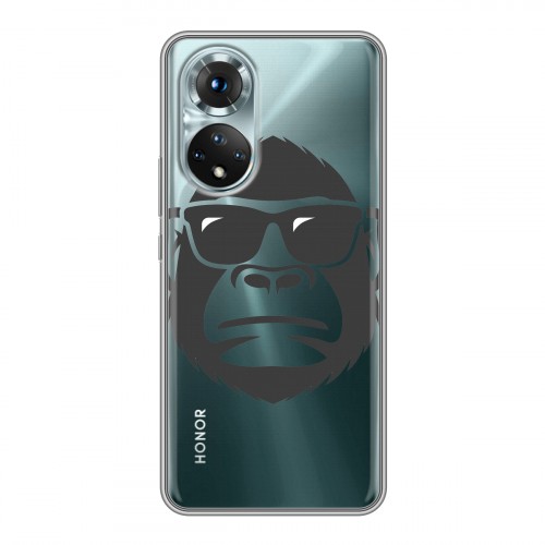 Полупрозрачный дизайнерский пластиковый чехол для Huawei Honor 50 Прозрачные обезьяны