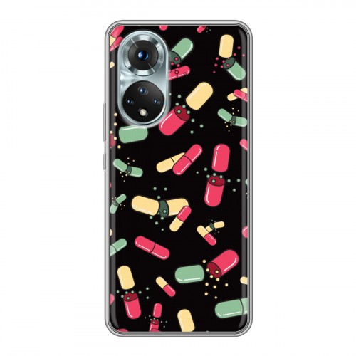 Дизайнерский силиконовый чехол для Huawei Honor 50 Разноцветные таблетки
