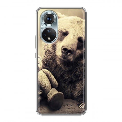 Дизайнерский силиконовый с усиленными углами чехол для Huawei Honor 50 Медведи