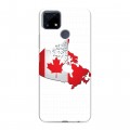 Дизайнерский силиконовый чехол для Realme C25 Флаг Канады