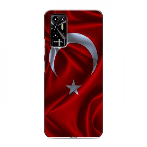 Дизайнерский силиконовый с усиленными углами чехол для Tecno Pova 2 Флаг Турции