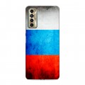 Дизайнерский силиконовый чехол для Tecno Camon 17P Российский флаг