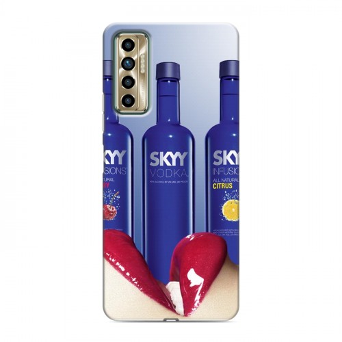 Дизайнерский силиконовый чехол для Tecno Camon 17P Skyy Vodka