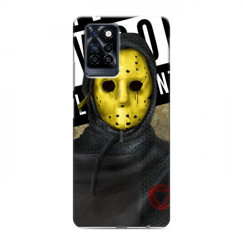 Дизайнерский силиконовый с усиленными углами чехол для Infinix Note 10 Pro Бандитские маски
