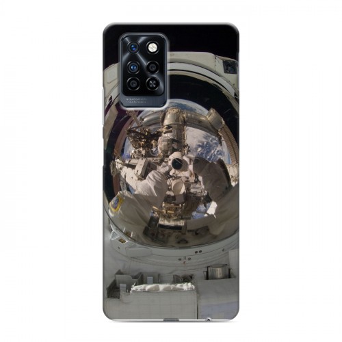 Дизайнерский силиконовый с усиленными углами чехол для Infinix Note 10 Pro Космонавт