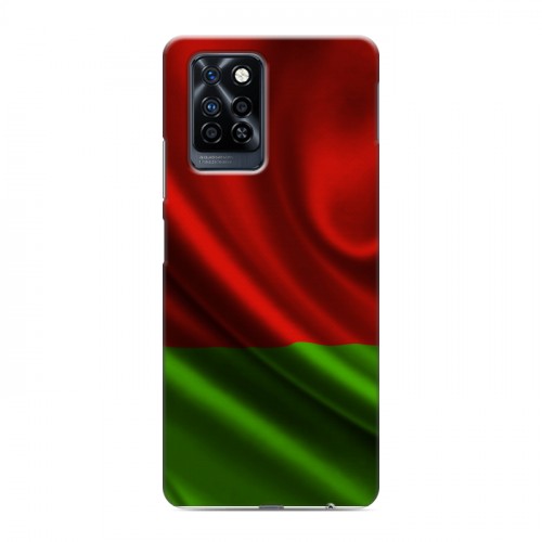 Дизайнерский силиконовый с усиленными углами чехол для Infinix Note 10 Pro Флаг Белоруссии