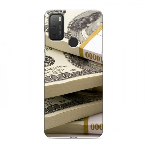 Дизайнерский силиконовый чехол для Alcatel 3L (2021) Текстуры денег