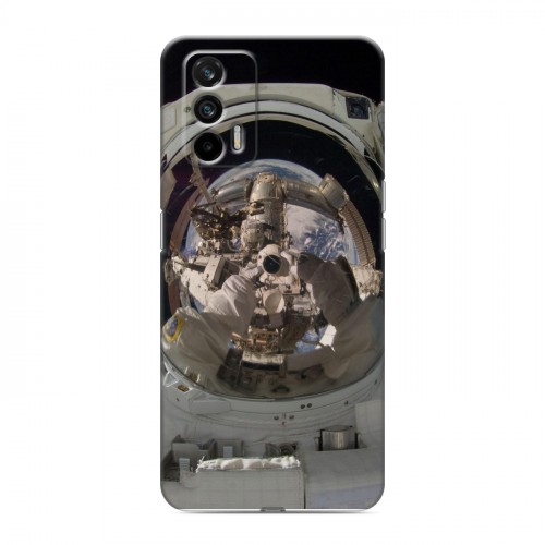 Дизайнерский силиконовый чехол для Realme GT Космонавт