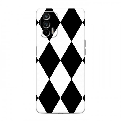 Дизайнерский силиконовый чехол для Realme GT Черно-белые фантазии