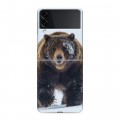 Дизайнерский пластиковый чехол для Samsung Galaxy Z Flip 3 Медведь