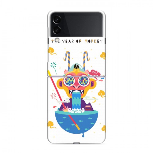 Дизайнерский пластиковый чехол для Samsung Galaxy Z Flip 3 Китайский Новый Год