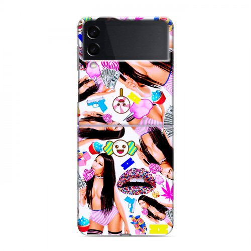 Дизайнерский пластиковый чехол для Samsung Galaxy Z Flip 3 Ники Минаж