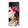 Дизайнерский пластиковый чехол для Samsung Galaxy Z Flip 3 Леди Гага