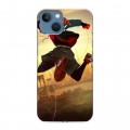 Дизайнерский силиконовый чехол для Iphone 13 Человек-паук : Через вселенные