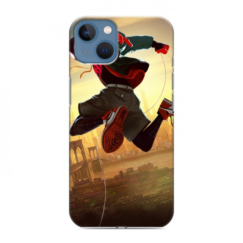 Дизайнерский силиконовый чехол для Iphone 13 Человек-паук : Через вселенные